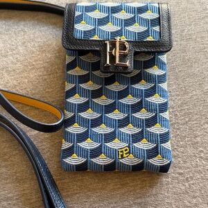 Faure Le Page Paris Embroidered Écailles Mini Crossbody / Phone Bag